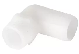 1" MPT x 1" Barb Elbow Adapter, Plastic