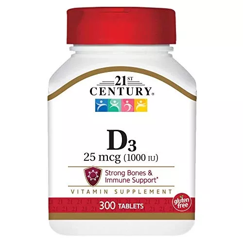 21st Century D 1000 iu Extra Strength Tablets - 300 ea