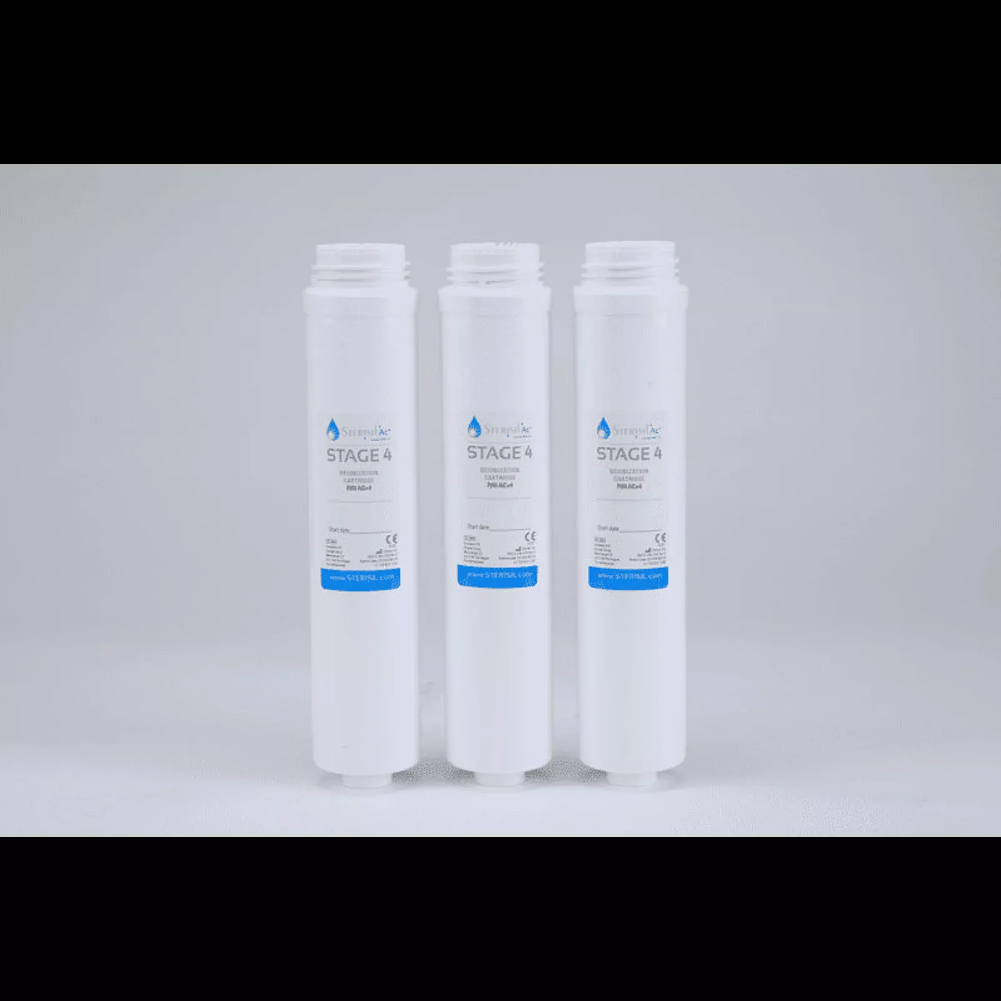 (3) Stage 4 - Deionization Cartridges
