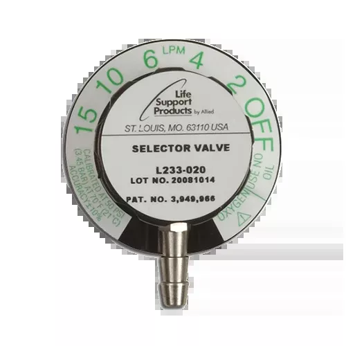 Accutron Oxygen Liter-Flow Selector Valve without Bracket