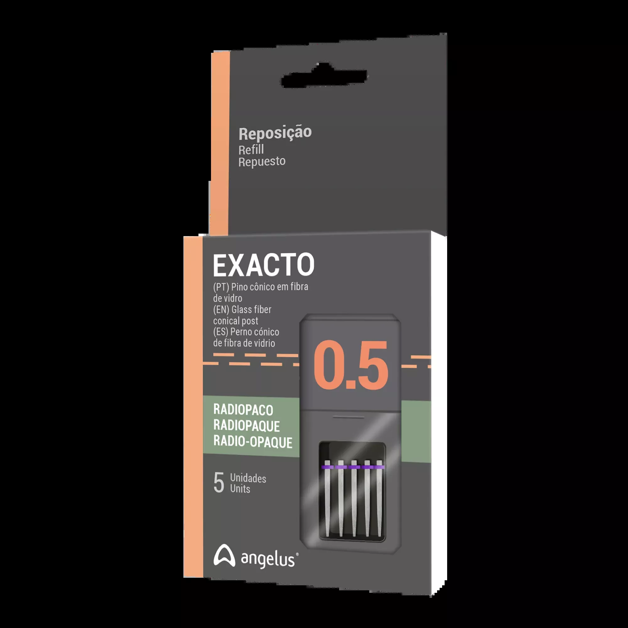 Angelus - Exacto Translucent posts refill #0.5. 5 posts