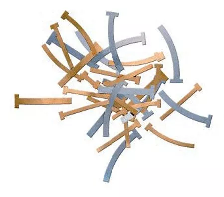 Bands, ?T? Type Brass.002?/.05Mm Thick (Box Of 100) - Wide (1/4?)