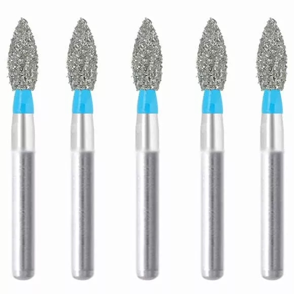 Bud, Slender 2.1 mm Dia. Medium Grit Diamond Bur 5 per pack. 257.21M1