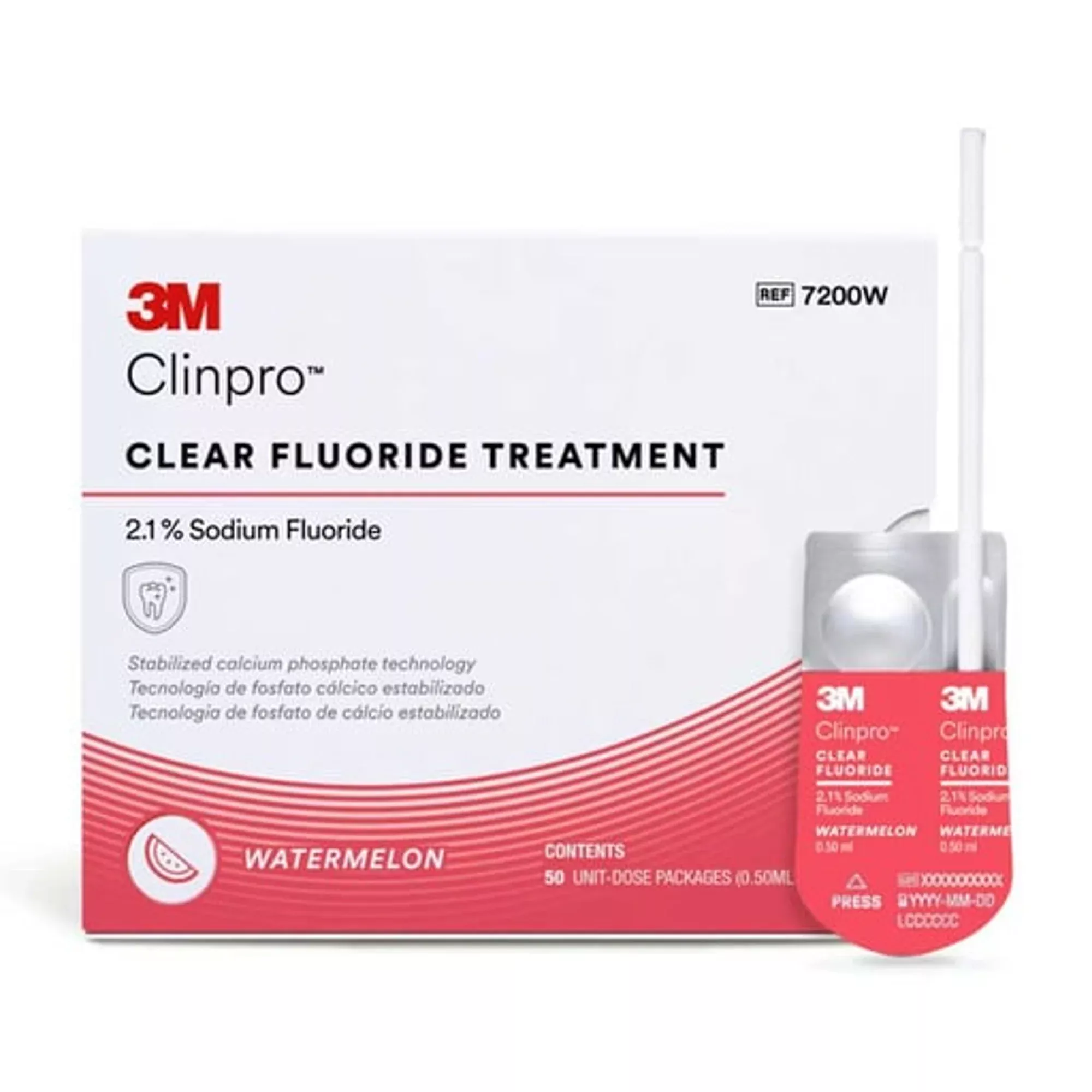 Clinpro Clear Fluoride Treatment 0.5mL 50/Pk Watermelon