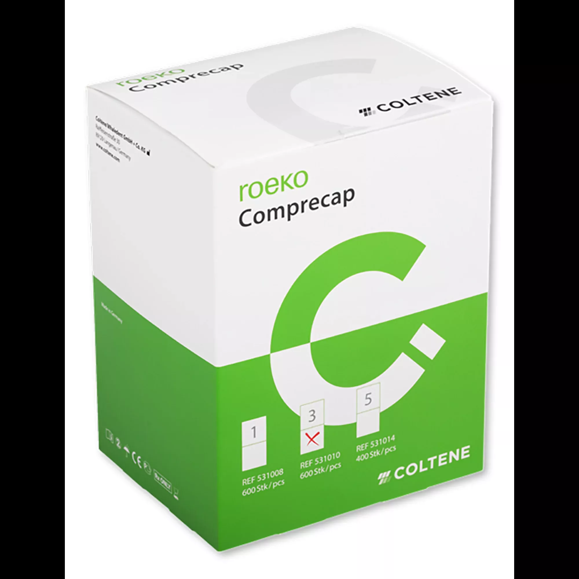 Coltene - Roeko Comprecap #3 Medium 10 mm. Package of 600 Compression Caps