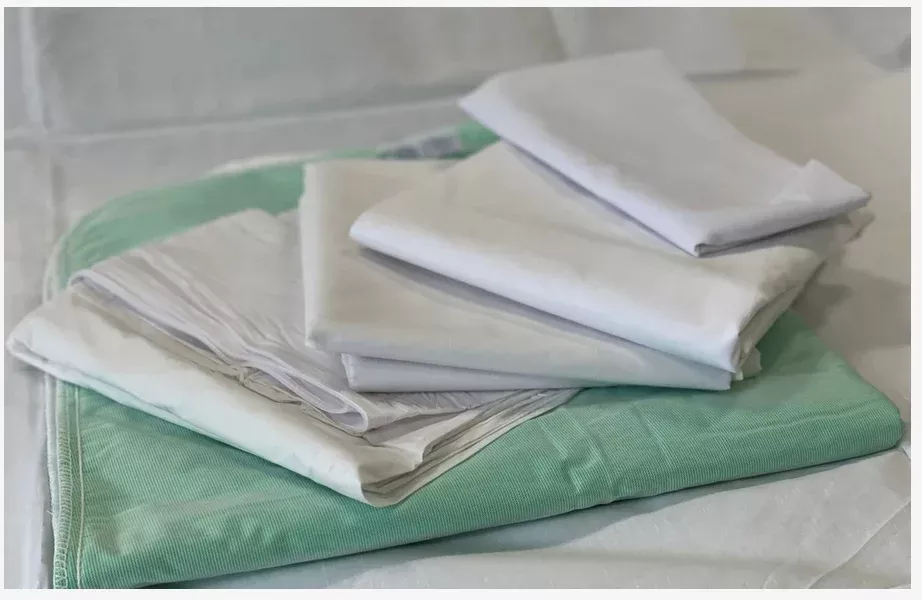 Complete Hospital Bed Set with Mattress Cover, Sheet Set, and Reusable Underpad