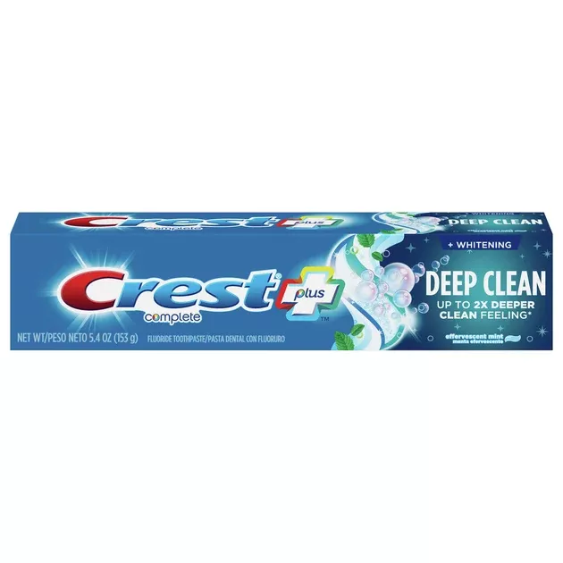 Crest Complete Fluoride Toothpaste Whitening + Deep Clean Effervescent Mint - 5.4 oz*