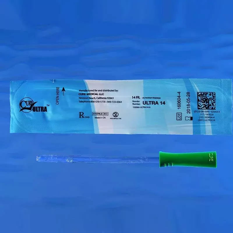 Cure Ultra Female Intermittent Catheter, 6" Straight Tip, 14 Fr- 1 Each