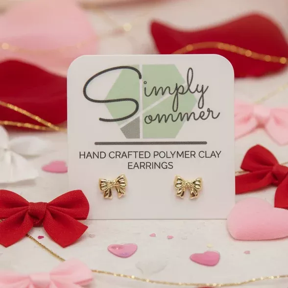 Dainty Gold Plated Bowknot Earring Studs