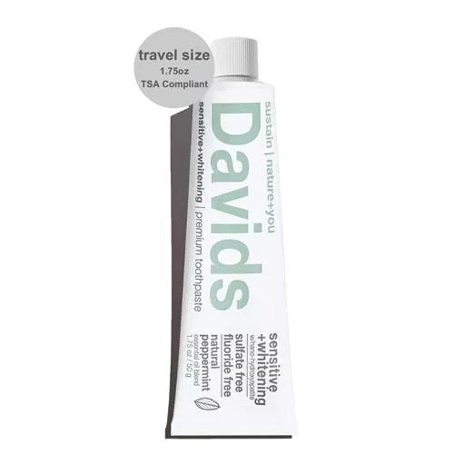 Davids Nano Hydroxyapatite Toothpaste - Remineralizes Enamel, Reduces Sensitivity - 1.75oz