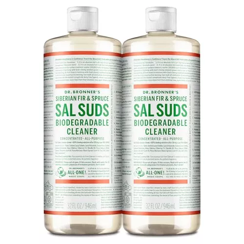 Dr. Bronner's All Purpose Cleaner - Powerful Dirt & Grease Remover, Biodegradable - 32oz, 2-pack