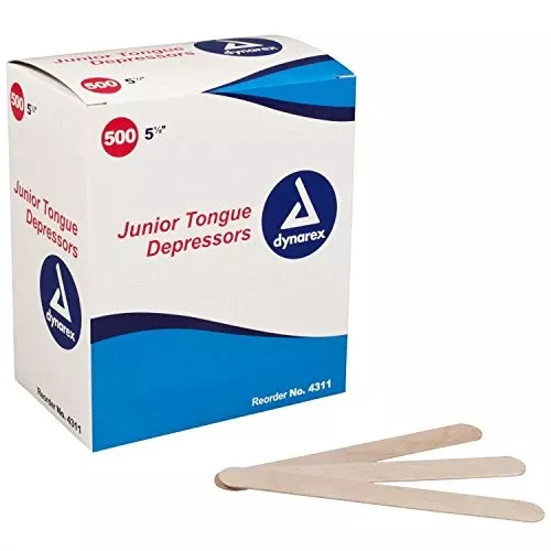 Dynarex Tongue Depressor Non-Sterile Junior - 500 ea