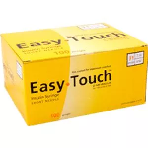 Easy Touch Insulin Syringe 30g X 5/16", 1 Ml (100 Count)- Box of 100