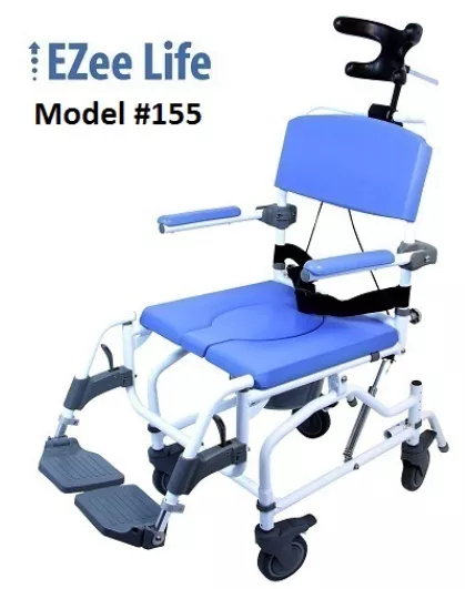 Ezee Life Shower Commode Chair 15" (Tilt)