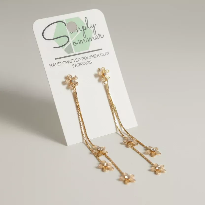 Flower Tassel Studs