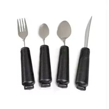 Grip Utensil Set, Stainless Steel- Pack(age) of 4