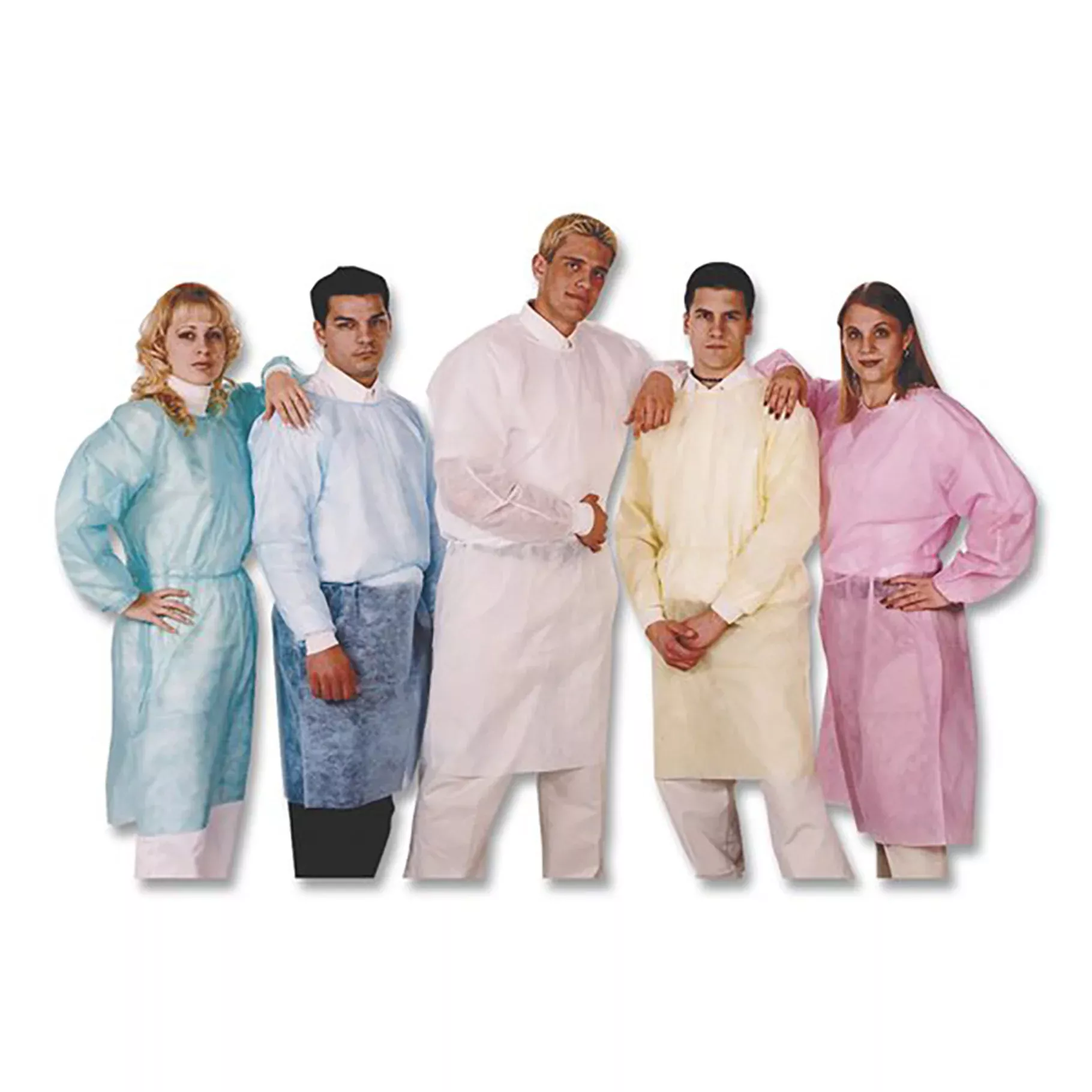 Isolation Gown Tie Back w/ Knit Cuffs Reg Green (50)