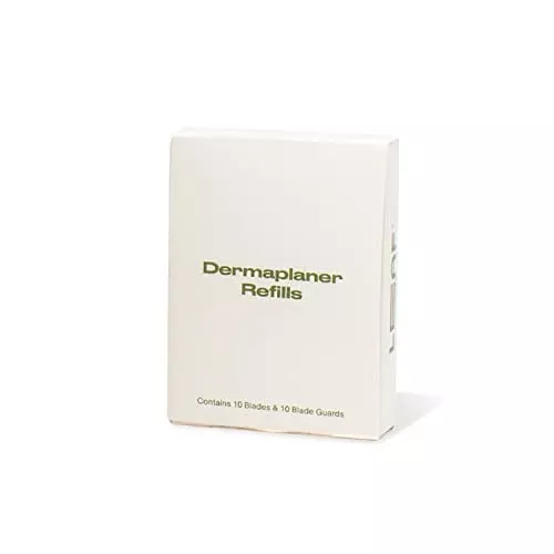 Leaf Shave Dermaplaner Refills - Zero-Waste Steel Blades & Guards, 10-Count Set