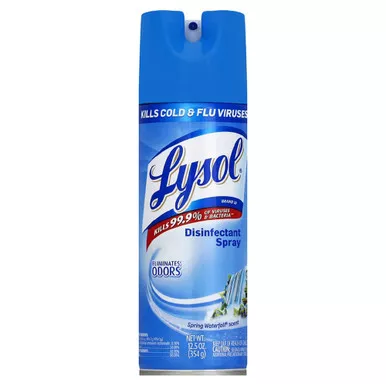 Lysol Surface Disinfectant Alcohol Based Aerosol Spray Liquid 12.5 oz. Can Spring Waterfall Scent NonSterile 1/EA