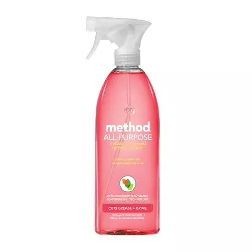 Method All-Purpose Cleaner - Plant-Based Power, Cuts Grease & Grime - Pink Grapefruit, 28oz