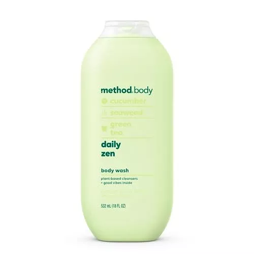 Method Body Wash - Detoxifying with Cucumber & Green Tea, Biodegradable, 18oz