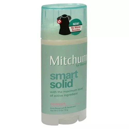 Mitchum Smart Solid Deodorant, Powder - 2.5 oz