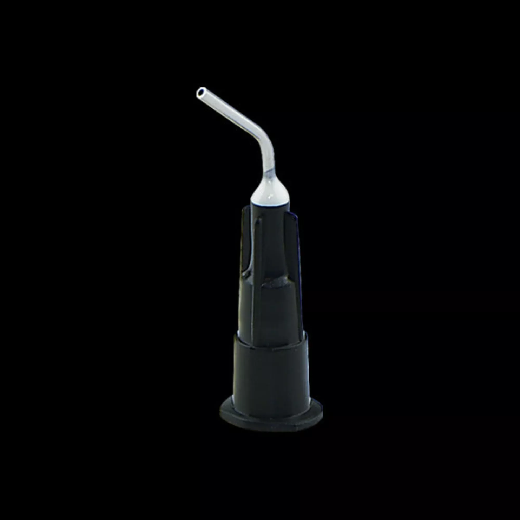 Pac-Dent - Disposable Pre-Bent Needle Tips, blunt-end, 20 gauge, flow, black