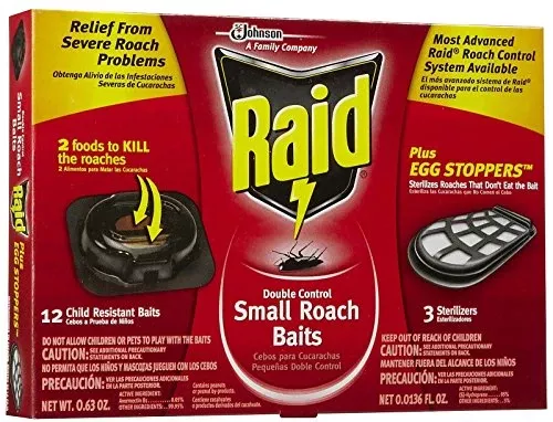Raid Double Control Small Roach Baits Plus Egg Stoppers - 15 Baits