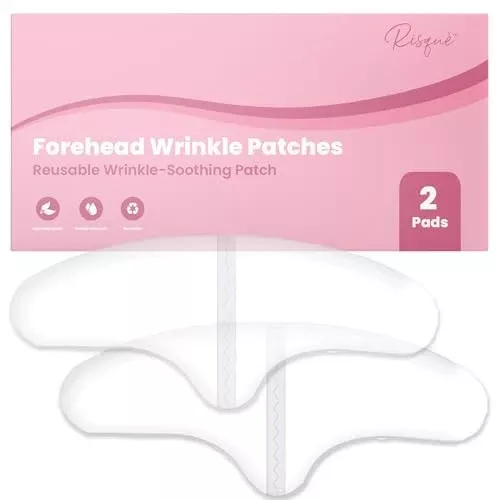 Reusable Forehead Wrinkle Patches - Reduces Fine Lines, Multi-Use & Effective - 2 Patches