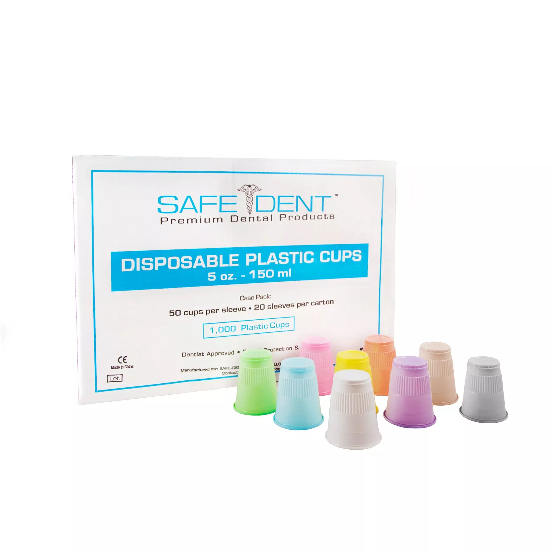Safe-Dent Patient Cups Plastic 5oz White (1000)