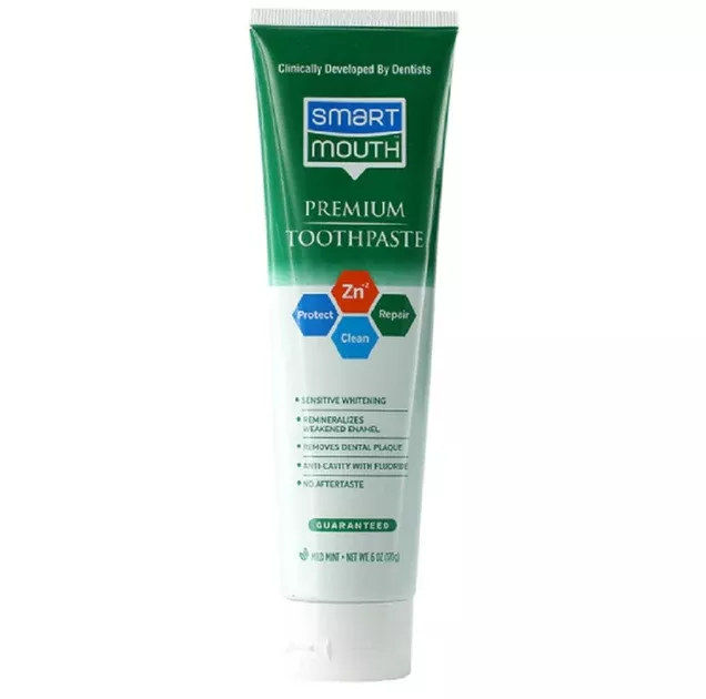 SmartMouth Premium Toothpaste Mild Mint, 6 oz