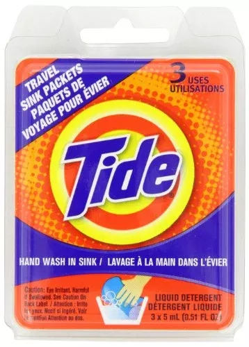 Tide Travel Sink Packets - 3 Each.