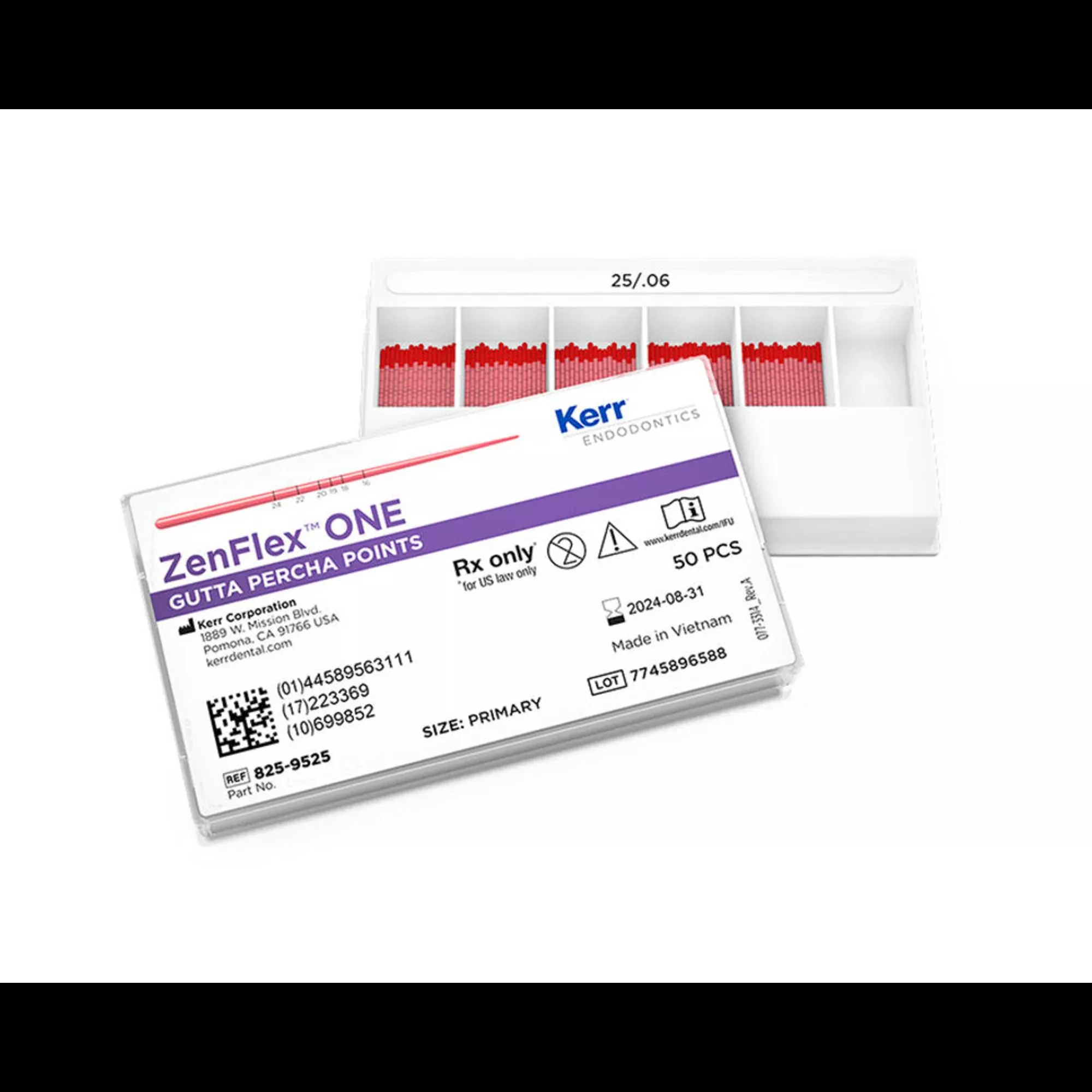 ZenFlex ONE Gutta Percha Points 25/.06 50/Pk Primary